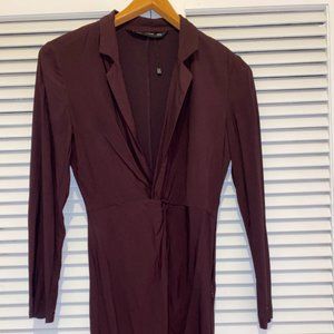 Zara Twist Front Long-Sleeved Dress